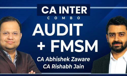 CA INTERMEDIATE NEW GROUP II Audit & FMSM Combo Regular By CA Rishabh Jain & CA Abhishek Zaware