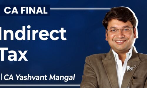 CA FINAL NEW GROUP II Indirect Tax Laws Regular By CA Yashwant Mangal