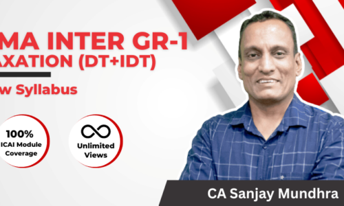 CMA INTER TAXATION (Group 1) By CA Sanjay Mundhra