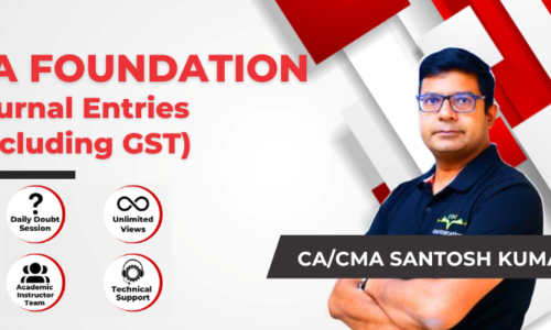 CA foundation Journal Entries (including GST) By CA/CMA Santosh Kumar